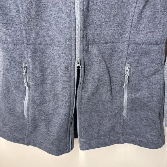 The North Face Indi 2 Women’s Size Medium Hooded Gray Fleece Jacket Full Zip - Picture 5 of 13